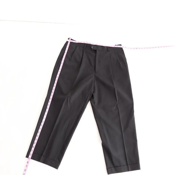 Stafford Black 100% Wool Tuxedo Set  Size 42L- 38 Waist - Picture 8 of 16